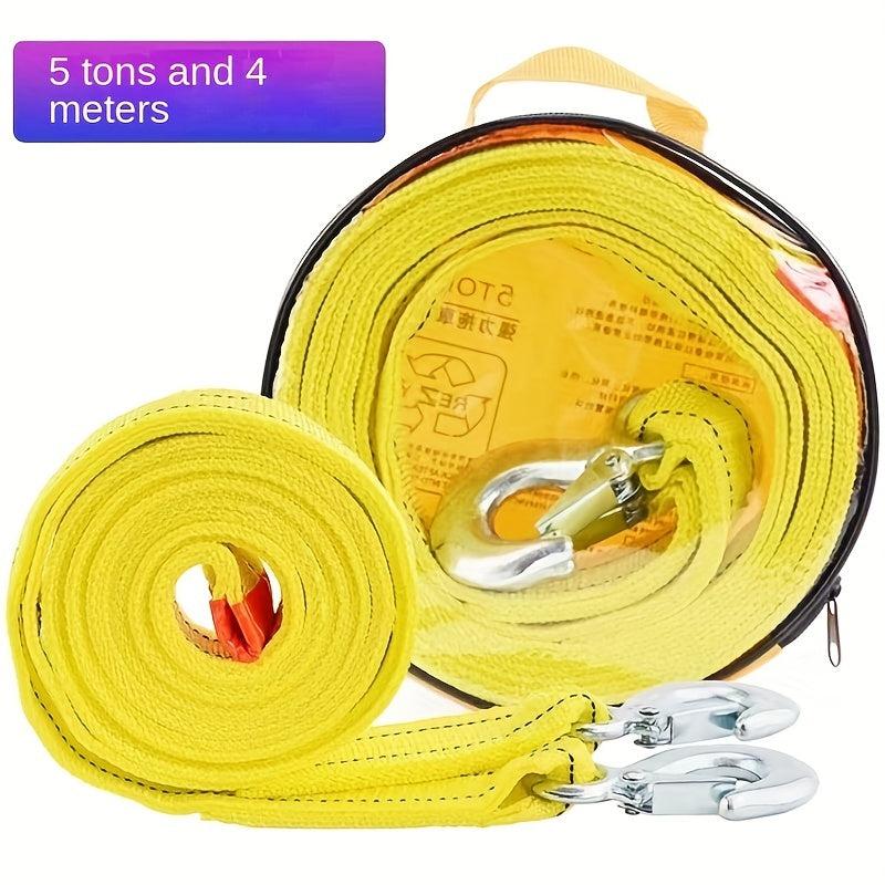 5T Trailer Rope Car Towing Strap Emergency Tool With Hooks