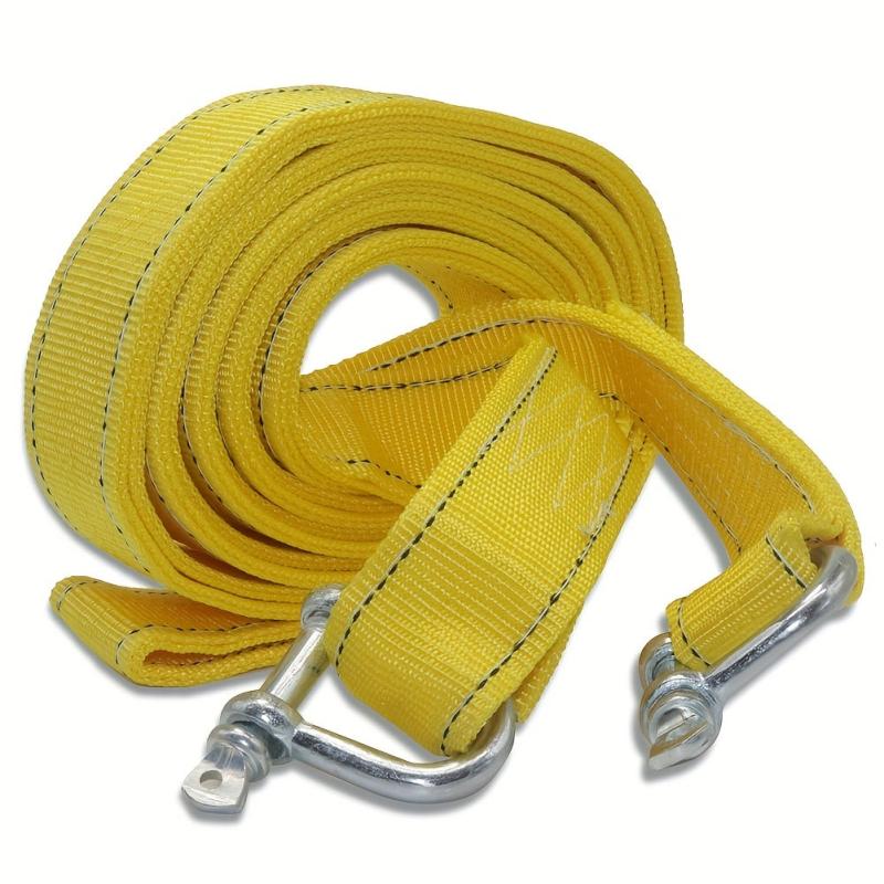 8T Car Towing Rope Strap w U Hooks & Reflective Light