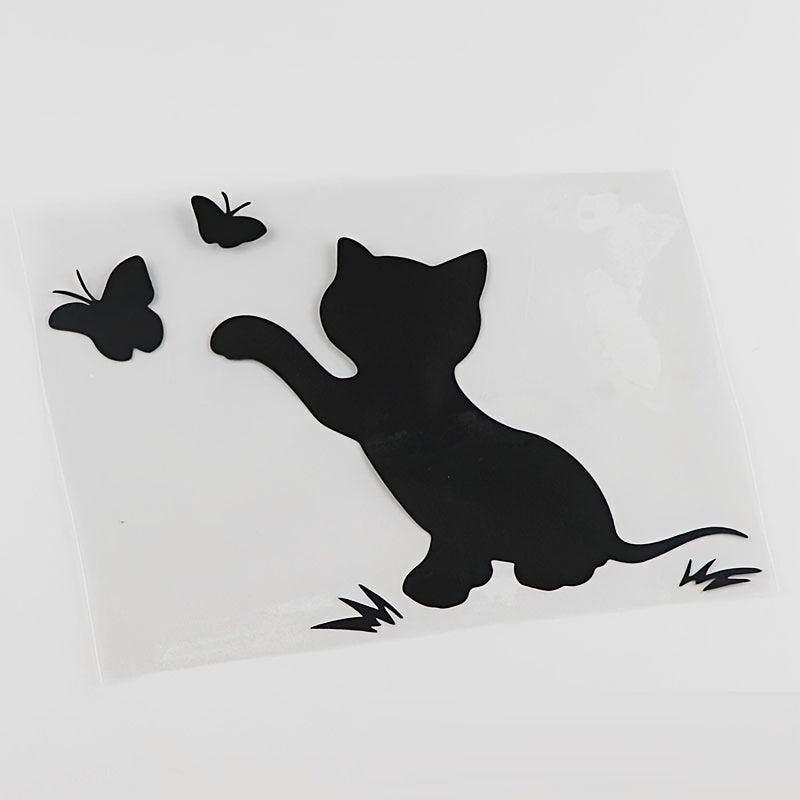 Car Cartoon Sticker Cat Decal Reflective Body Decoration Creative Butterfly
