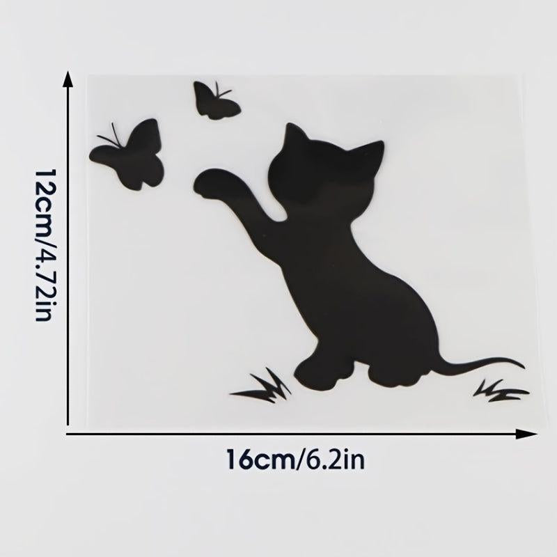 Car Cartoon Sticker Cat Decal Reflective Body Decoration Creative Butterfly