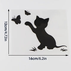 Car Cartoon Sticker Cat Decal Reflective Body Decoration Creative Butterfly