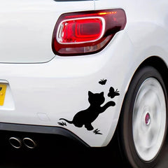 Car Cartoon Sticker Cat Decal Reflective Body Decoration Creative Butterfly
