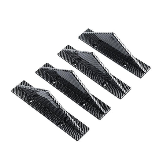 4PCS Rear Bumper Lip Diffuser Spoiler Shark Fin for Car