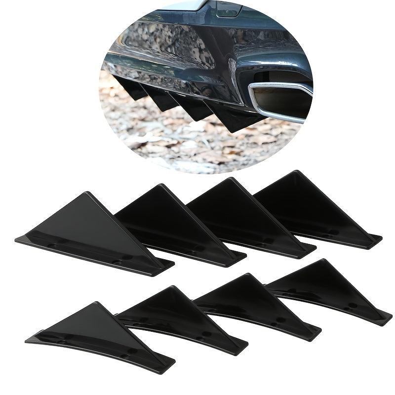 4PCS Rear Bumper Lip Diffuser Spoiler Shark Fin for Car
