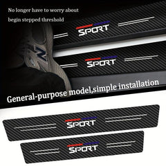 4pcs Car Door Sill Decorative Panels Door Sill Pedal Protection