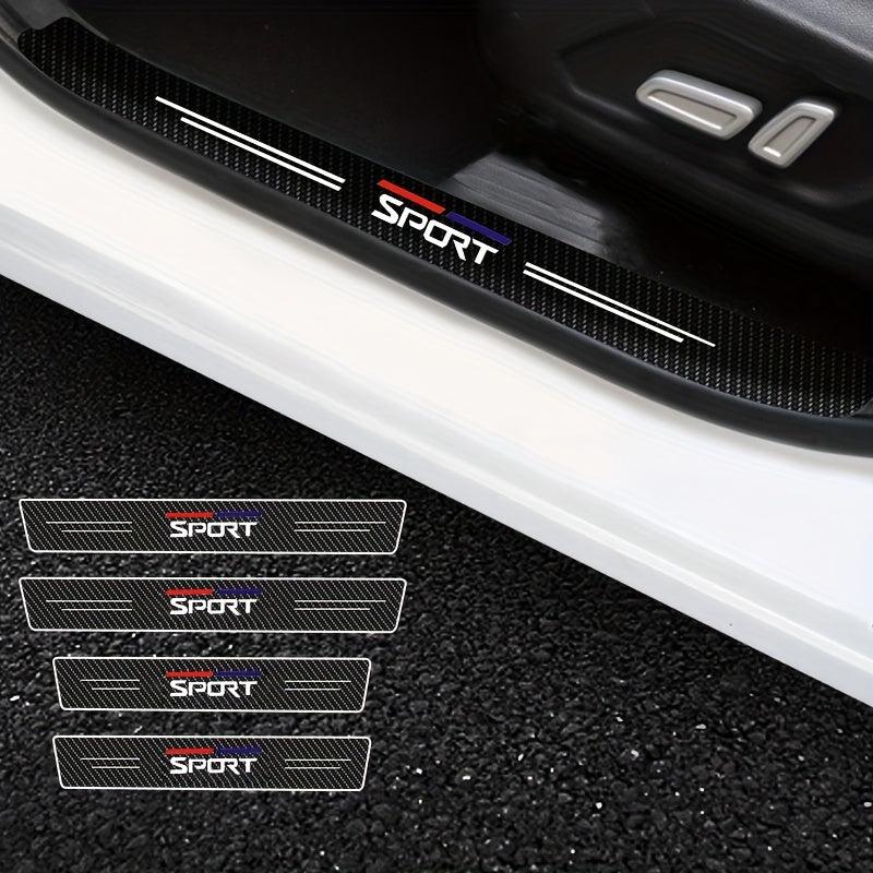 4pcs Car Door Sill Decorative Panels Door Sill Pedal Protection