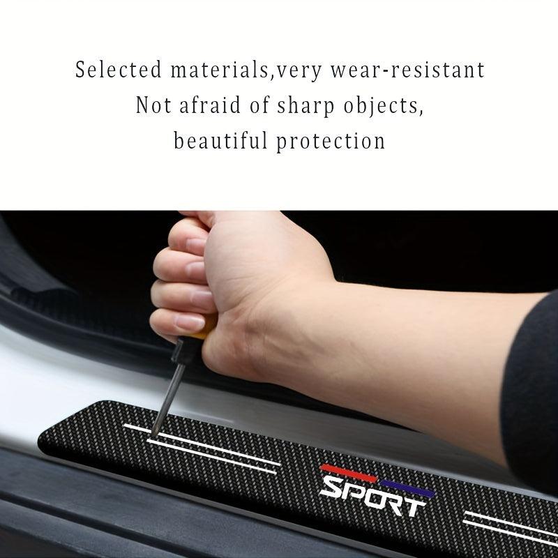 4pcs Car Door Sill Decorative Panels Door Sill Pedal Protection