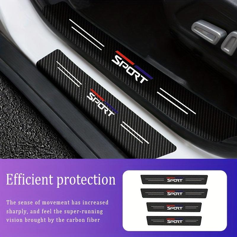4pcs Car Door Sill Decorative Panels Door Sill Pedal Protection