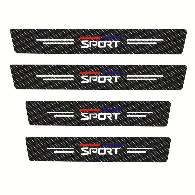 4pcs Car Door Sill Decorative Panels Door Sill Pedal Protection