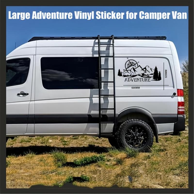 Off road Vehicle Stickers Mountain Range Compass Navigation Car Stickers