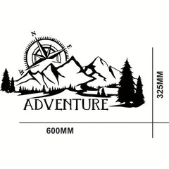Off road Vehicle Stickers Mountain Range Compass Navigation Car Stickers