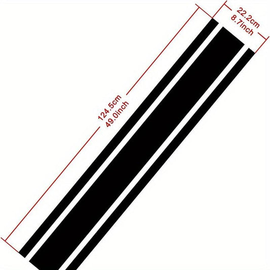 46cmx 22 Car Hood Stripe Sticker Auto Racing Body Side Stripe Decal