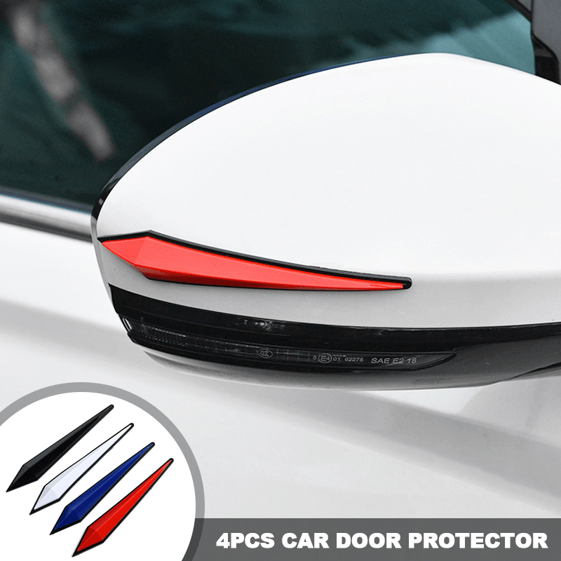 4pcs 3D Car Door Protector Rubber Wall Guard Safety Bumper