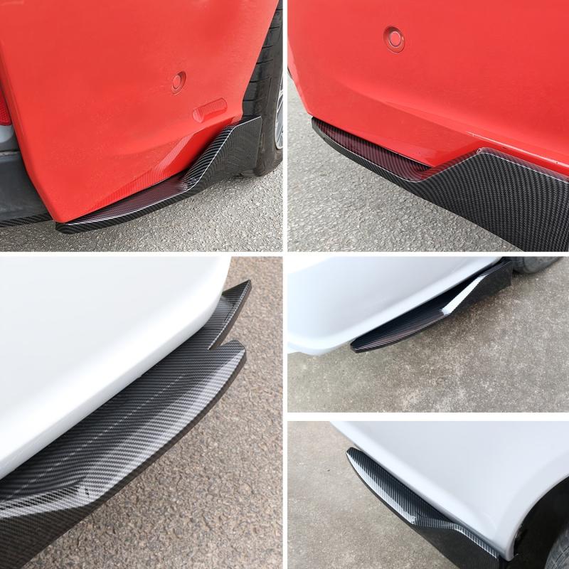 Car Rear Bumper Lip Carbon Fiber ABS Universal Protector Bumper Lip Strip Spoile