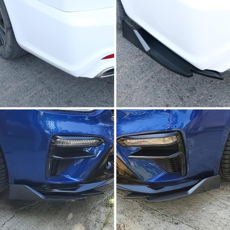 Car Rear Bumper Lip Carbon Fiber ABS Universal Protector Bumper Lip Strip Spoile