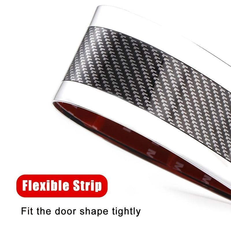 2M Carbon Fiber Rubber Soft Trim Bumper Strip DIY Door Sill Protector Edge Guard