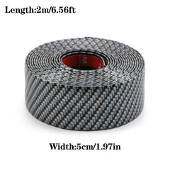 2M Carbon Fiber Rubber Soft Trim Bumper Strip DIY Door Sill Protector Edge Guard