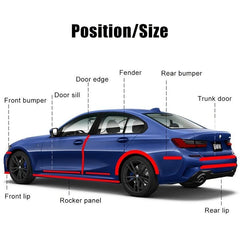 2M Carbon Fiber Rubber Soft Trim Bumper Strip DIY Door Sill Protector Edge Guard