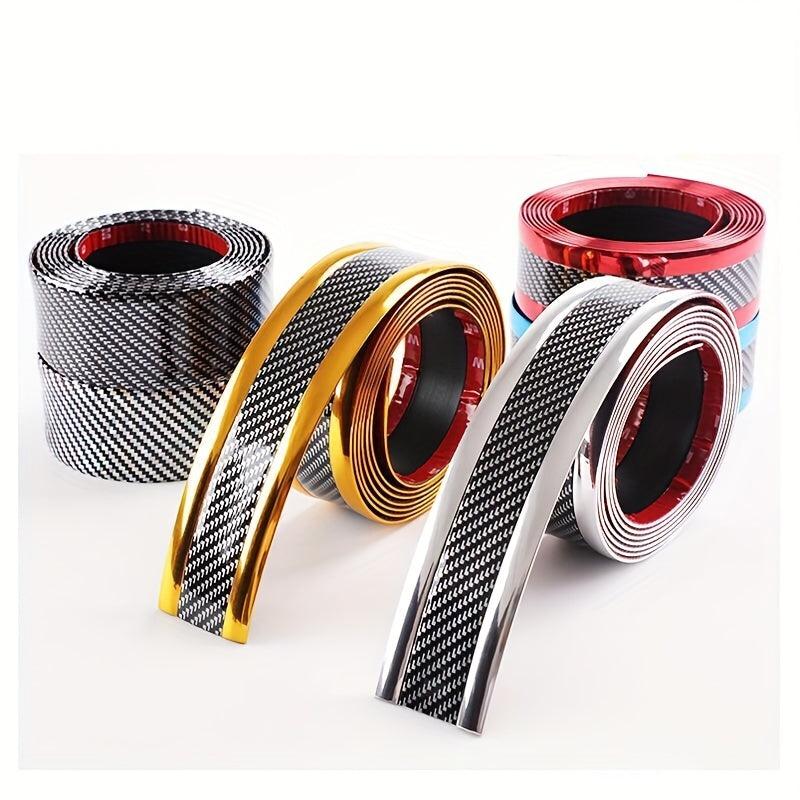 2M Carbon Fiber Rubber Soft Trim Bumper Strip DIY Door Sill Protector Edge Guard
