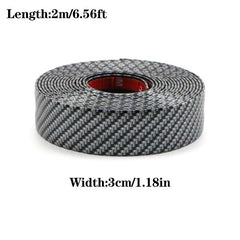 2M Carbon Fiber Rubber Soft Trim Bumper Strip DIY Door Sill Protector Edge Guard
