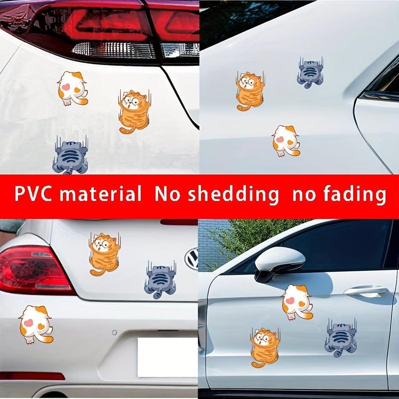 Cartoon Cat Stickers for Fun & Personality in Your Car