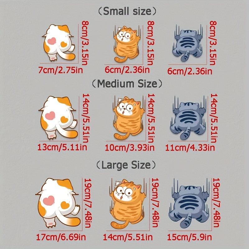 Cartoon Cat Stickers for Fun & Personality in Your Car