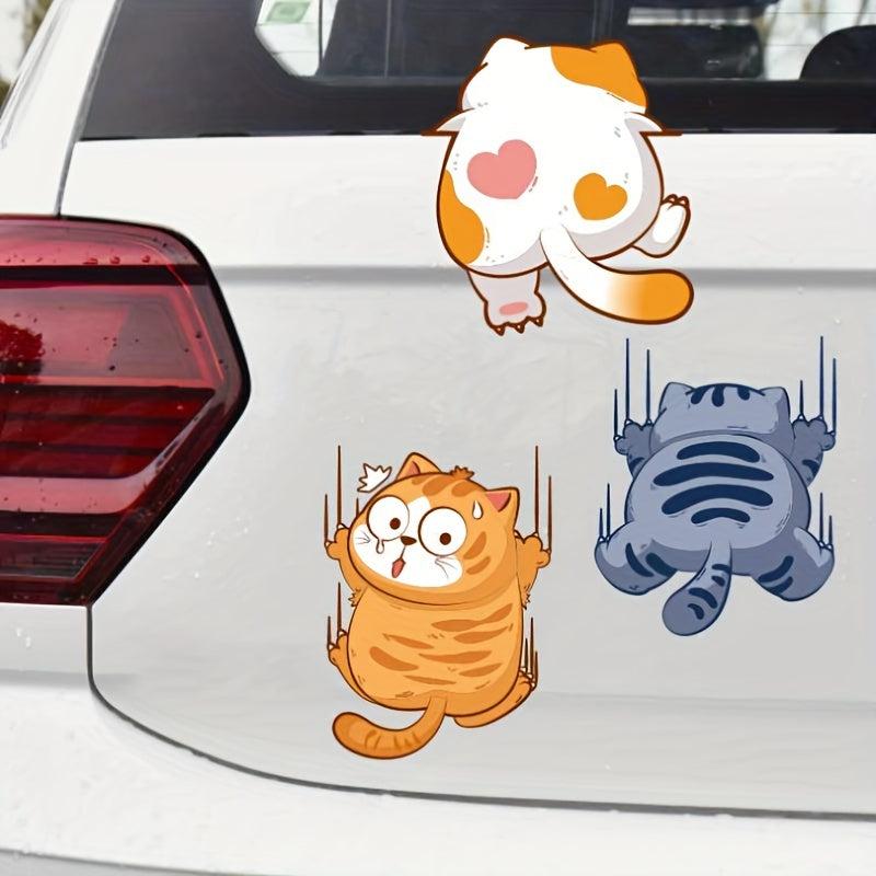 Cartoon Cat Stickers for Fun & Personality in Your Car