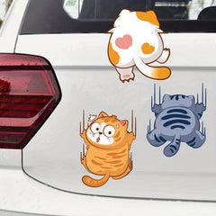 Cartoon Cat Stickers for Fun & Personality in Your Car