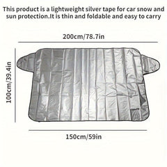 Foldable Windshield Cover for Snow and Sun Protection