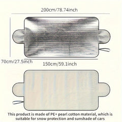Foldable Windshield Cover for Snow and Sun Protection