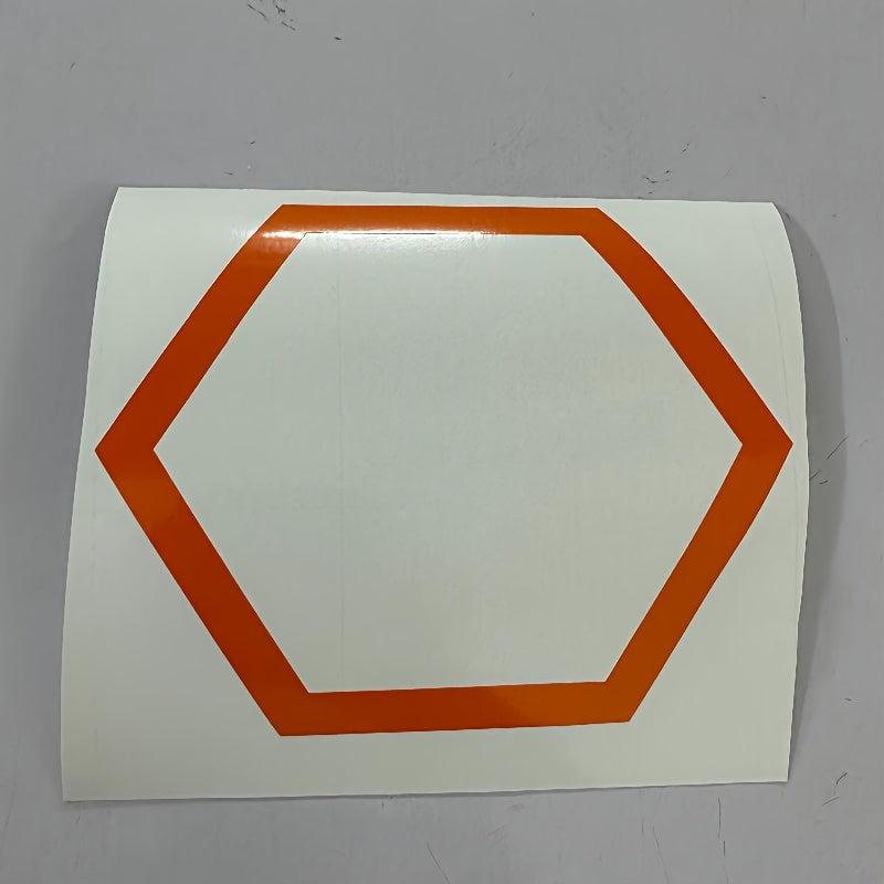 10pcs Reflective Car Body Stickers Hexagon Pattern Side Door Stickers