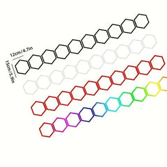 10pcs Reflective Car Body Stickers Hexagon Pattern Side Door Stickers