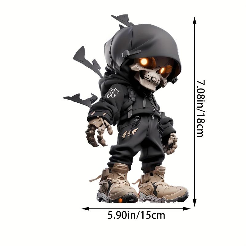 Skeleton Waterproof Vinyl Stickers for Vehicles Motorcycles Helmets