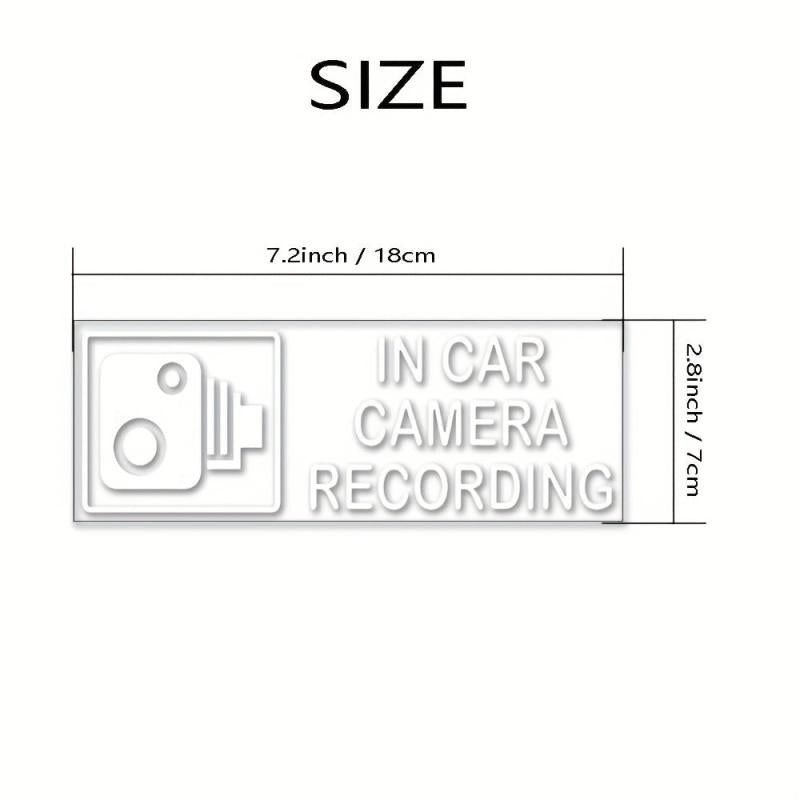 2pcs Car Camera Recording Stickers - Enhance Vehicle Visibility & Security