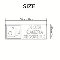 2pcs Car Camera Recording Stickers - Enhance Vehicle Visibility & Security