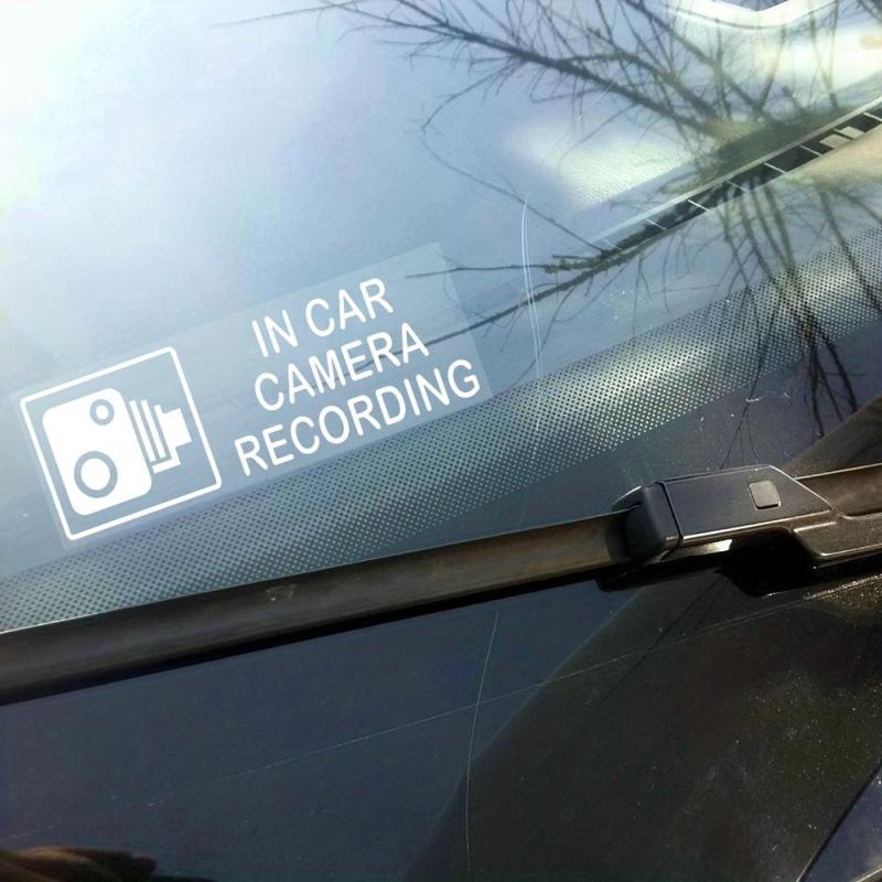2pcs Car Camera Recording Stickers - Enhance Vehicle Visibility & Security