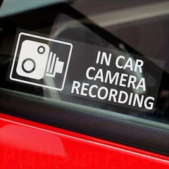 2pcs Car Camera Recording Stickers - Enhance Vehicle Visibility & Security