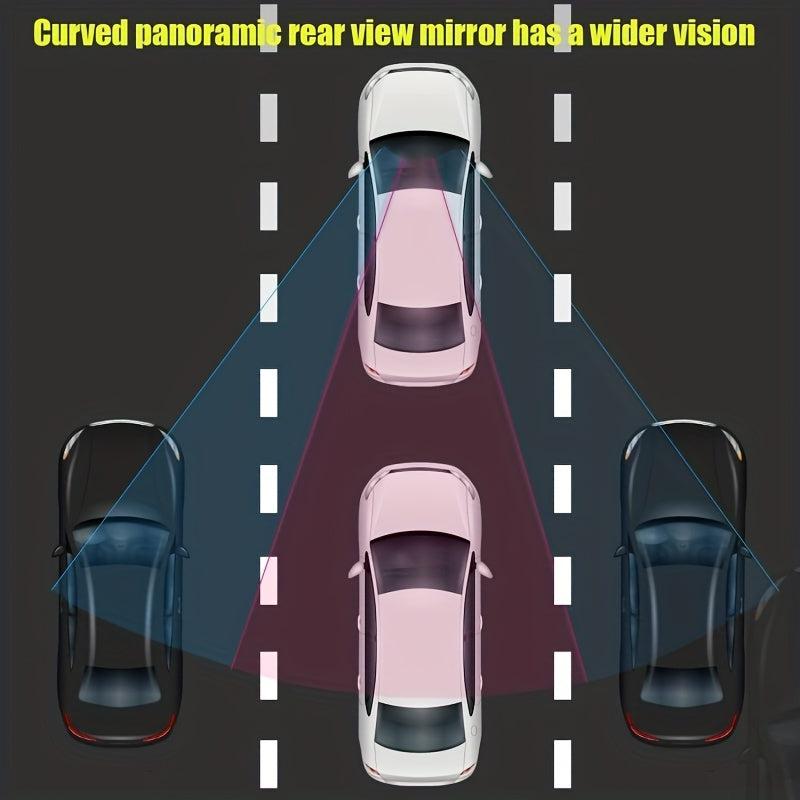 10 15 Panoramic Convex Rearview Mirror Clip on Wide Angle Rear View Mirror