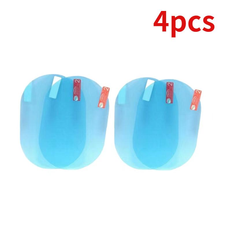 4pcs Car Rainproof Film Rearview Mirror Anti Fog Waterproof Clear Protective