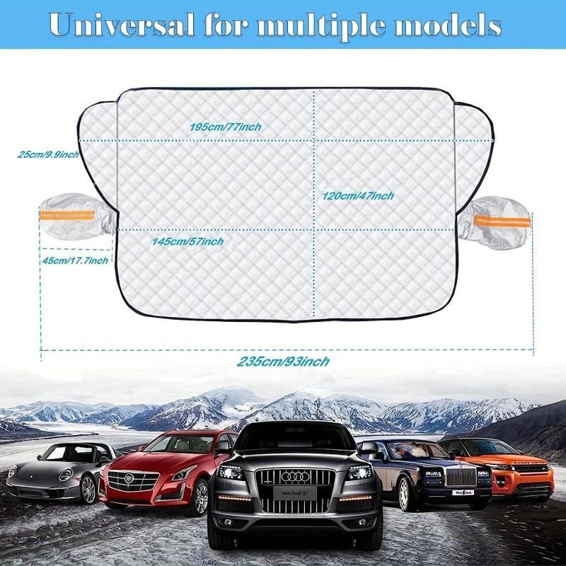 Car Magnetic Windproof UV Light Snow Dust Cover Winter Thickening Frost Cover