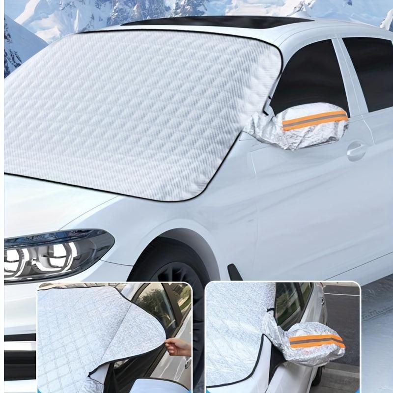 Car Magnetic Windproof UV Light Snow Dust Cover Winter Thickening Frost Cover