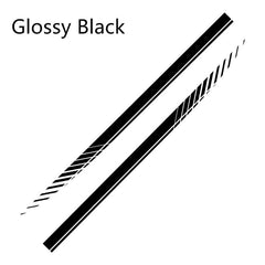 2pcs Stripe Pattern Vinyl Sticker Skirts for Racing Sports Cars