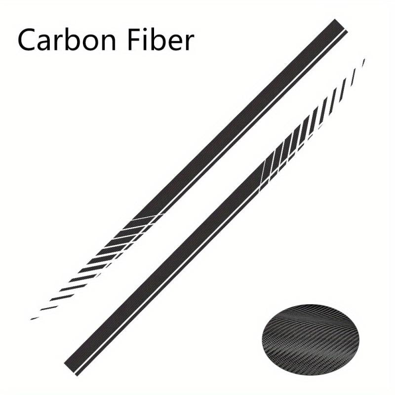 2pcs Stripe Pattern Vinyl Sticker Skirts for Racing Sports Cars