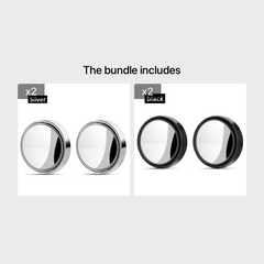 2PCS 360 Adjustable Blind Spot Mirrors Improve Rearview Visibility
