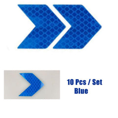 10pcs Reflective Arrow Sign Tape Assorted Colors Self Adhesive Car Sticker