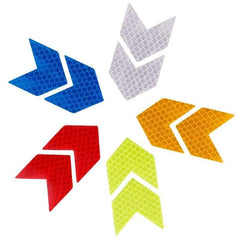 10pcs Reflective Arrow Sign Tape Assorted Colors Self Adhesive Car Sticker