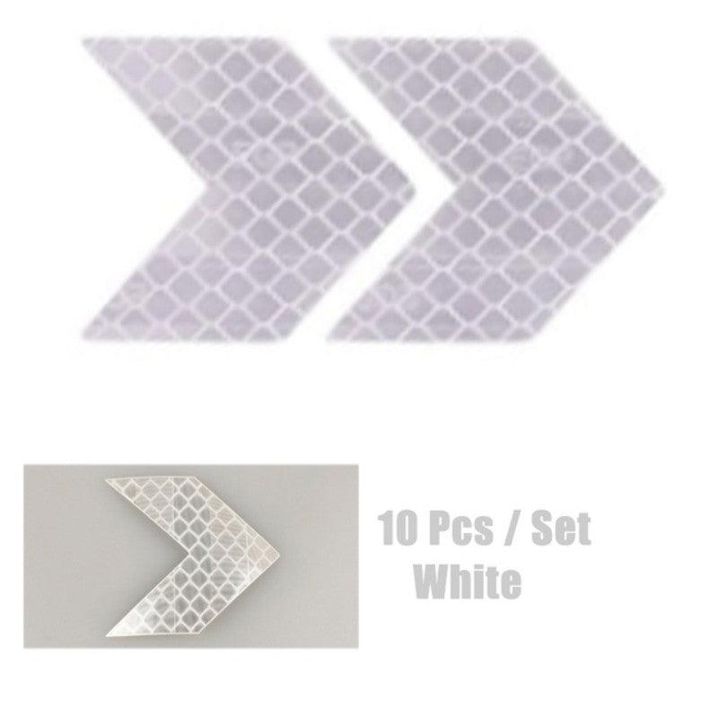 10pcs Reflective Arrow Sign Tape Assorted Colors Self Adhesive Car Sticker