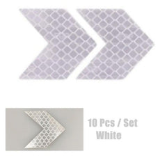 10pcs Reflective Arrow Sign Tape Assorted Colors Self Adhesive Car Sticker