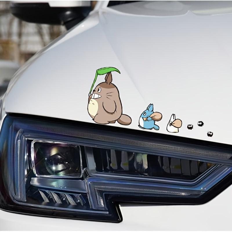Personalized Anime Car Stickers Creative Funny Dinosaur Scratch Glass Decoration