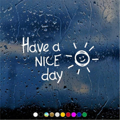 Fun & Reflective 'Have A Nice Day' Car Stickers